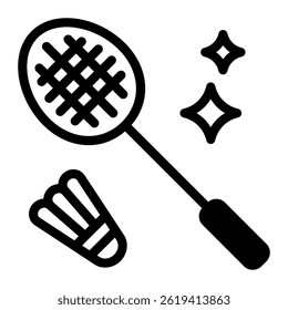 This Badminton Racket icon is suitable for Badminton, Sport, etc