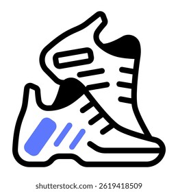 This Badminton Shoes icon is suitable for Badminton, Sport, etc
