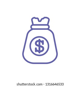 This is the bag outline vector icon
