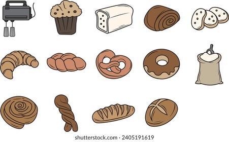 This is bakery assets. You can use this assets for bakery theme and brown thee. This is high quality assets vector.