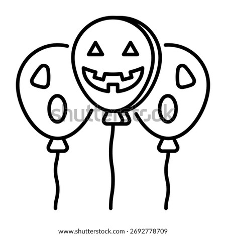 This Ballons icon is suitable for Halloween, etc.