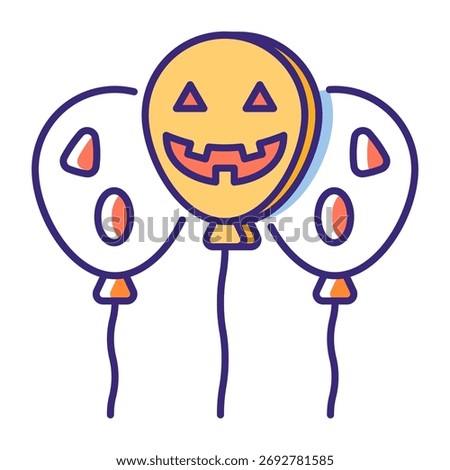 This Ballons icon is suitable for Halloween, etc.