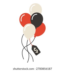 Diese Ballongrafik eignet sich für Black Friday.