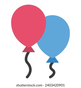 This Balloons icon is suitable for New Year, Festival, Birthday, etc.