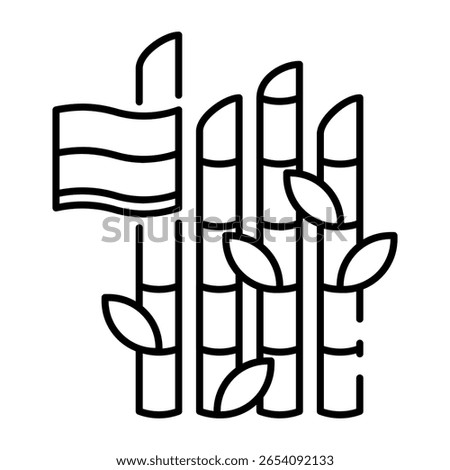 This Bamboo icon is suitable for Indonesia Independence Day, etc
