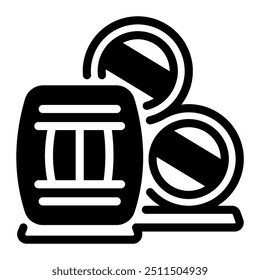 Este ícone de barril é adequado para Oktoberfest, Festival, evento tradicional alemão, etc.
