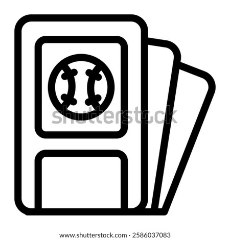 This Baseball Card icon is suitable for Baseball Sport