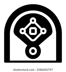 This Baseball Field icon is suitable for Baseball Sport