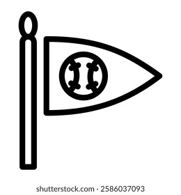 This Baseball Flag icon is suitable for Baseball Sport