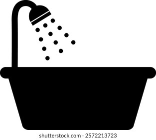 This is a bath icon (silhouette) illustration.