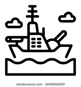 This Battleship icon is suitable for 4th of July, Independence Day, etc