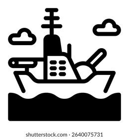 This Battleship icon is suitable for 4th of July, Independence Day, etc