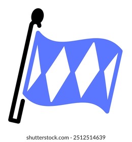 This Bavarian Flag icon is suitable for Oktoberfest, Festival, Traditional German event, etc.