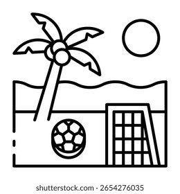 Este ícono del fútbol de la playa es conveniente para el Festiva del verano, etc.