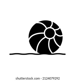 this is a beach-related icon that uses a glyph style