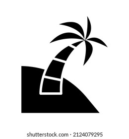 this is a beach-related icon that uses a glyph style