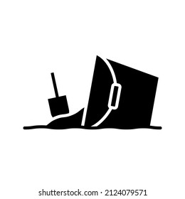 dies ist ein Strandsymbol, das einen Glyph-Stil verwendet