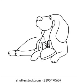 this is a Beagle , Beagle line art, Beagle line drawing,vector art,illustrations