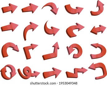 Esta es una hermosa ilustración de flecha 3D.
