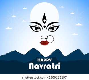 This beautiful and attractive banner for Hindu mythological event Happy Durga Puja.