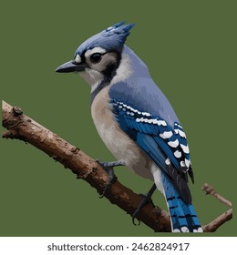 This is a beautiful bird. Its name jay.