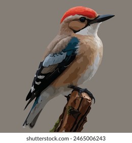 This is a beautiful bird. Its name Nutcracker.