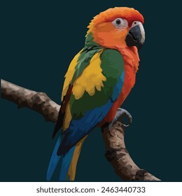 This is beautiful bird. Its name parrot.