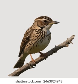 This is a beautiful bird. Its name skylark.