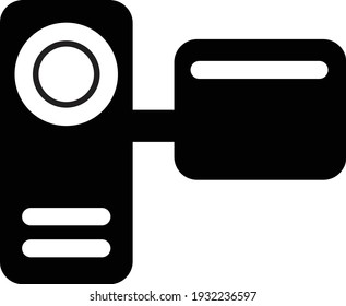 Se trata de una hermosa imagen vectorial de camascopio de color negro.