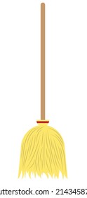  This is a beautiful brown and yellow colored cleaning broom vector image.