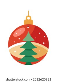 This is a beautiful Christmas ornament featuring a Christmas tree inside of it