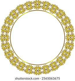 This beautiful Circular Golden Photo Frame With Gems can also be used as a Photo Album Cover.