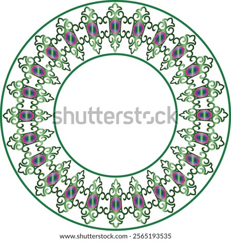 This beautiful Circular Green Border with Gems can be used as an album cover, gift box design or as a photo frame.