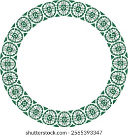 This beautiful Circular Green Color Border can be used as a picture or photo frame, album cover etc.