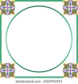 This Beautiful Circular Photo Frame with Square Corners can also be used as an Album Cover, Invitation Card Cover etc.