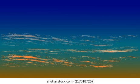 This a beautiful, colourful, evening sky during 'Blue Hour'