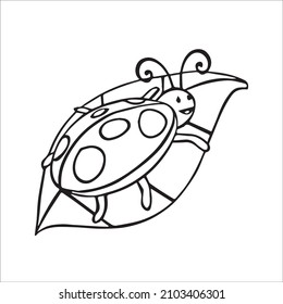 este es un bello y lindo ladybugs imágenes de línea de arte, dibujos de contorno de ladybugs, arte vectorial e ilustraciones arte
