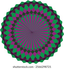 This is a beautiful Floor Tile Design Green and Maroon Colors Combination.