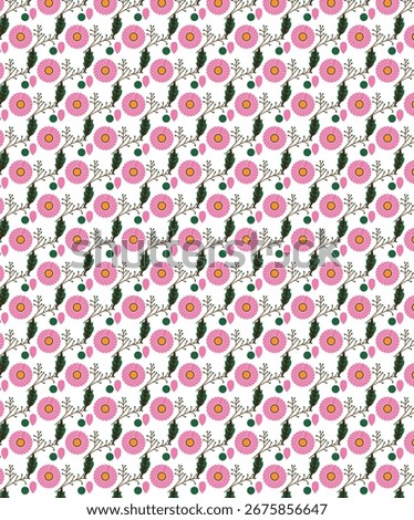 This beautiful floral pattern is perfect for adding a touch of elegance to any project. Featuring delicate flowers and leaves, this pattern is sure to add a touch of sophistication.