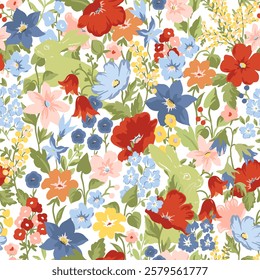 This beautiful floral plant background is perfect for fashion, wallpapers, and prints. It showcases the Liberty style known as millefleurs, and the Scandinavian floral design. Easter Bunny