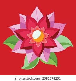This beautiful flower vector illustration showcases a delicate and intricate floral design with vibrant colors and smooth gradients. The high-quality vector format ensures sharp lines and scalability
