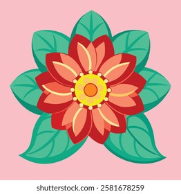 This beautiful flower vector illustration showcases a delicate and intricate floral design with vibrant colors and smooth gradients. The high-quality vector format ensures sharp lines and scalability
