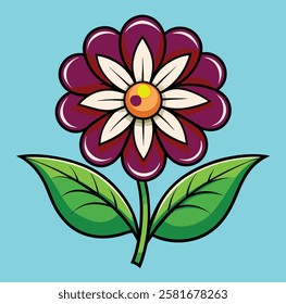 This beautiful flower vector illustration showcases a delicate and intricate floral design with vibrant colors and smooth gradients. The high-quality vector format ensures sharp lines and scalability
