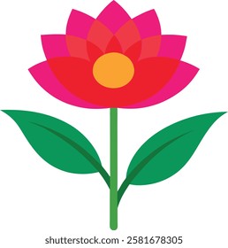This beautiful flower vector illustration showcases a delicate and intricate floral design with vibrant colors and smooth gradients. The high-quality vector format ensures sharp lines and scalability
