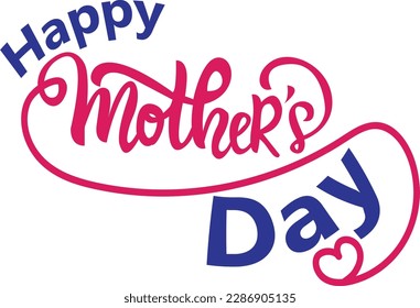 This is a beautiful Happy Mother's Day love typography design. This beautiful design is created based on mother's day.