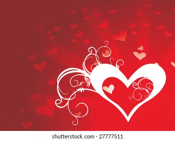 This is a beautiful heart background vector design