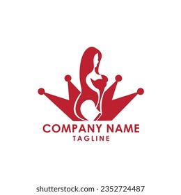 Este es el diseño del logo de una dama hermosa