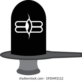 This is a beautiful lord shiv shiv-ling vector image with third eye interpretation.