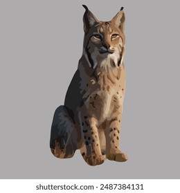 This is a beautiful Lynx (Lynx lynx)