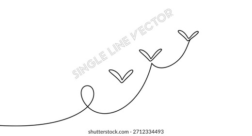 Esta hermosa Ilustración vectorial minimalista captura la esencia del amor y el movimiento ascendente con su fluida línea única que forma tres corazones delicados, perfectos para diseños modernos